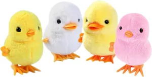 Design for Easy Carrying rancher deficiency everything puncture deceive KICHOUSE 4Pcs Wind Up Jumping Chicken Duck Adorable Simulation Plaything for Boys Battery Fun for Compact 