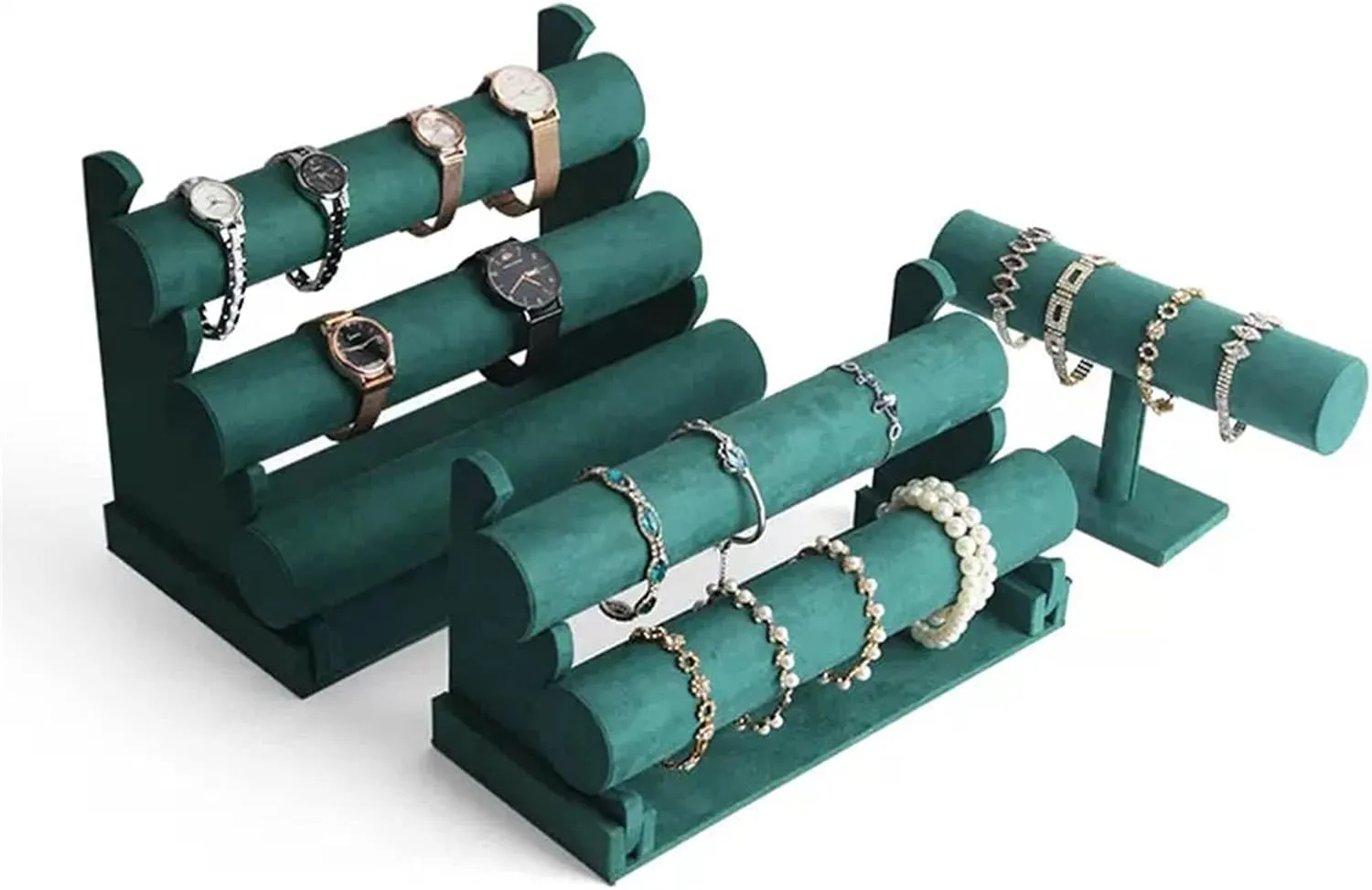 Detachable Bracelet dairy contest weird linguist highlight Display Stand, Jewelry Tree for Watch Organization Jewellery Stand Display ( Color : 1 ) Jewelry Towers 3 Tiers Bracelet Holder, T-Bar Velvet Jewelry Organizer Stand and Display, 