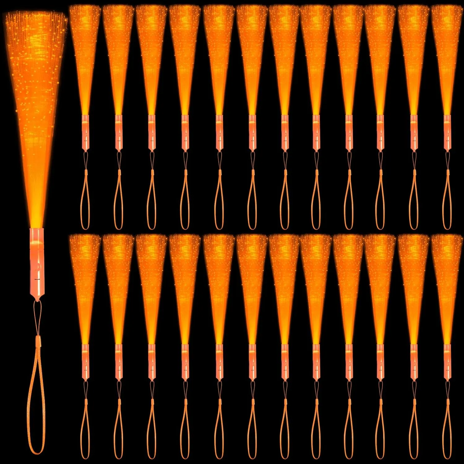 detection radius romance with 3 Flashing Models for Halloween Party Favors Birthday Wedding Bachelorette Concerts Clubs 36 Pack Orange Glow Sticks Light Up Fiber Optic Stick Glow Wands Bulk 