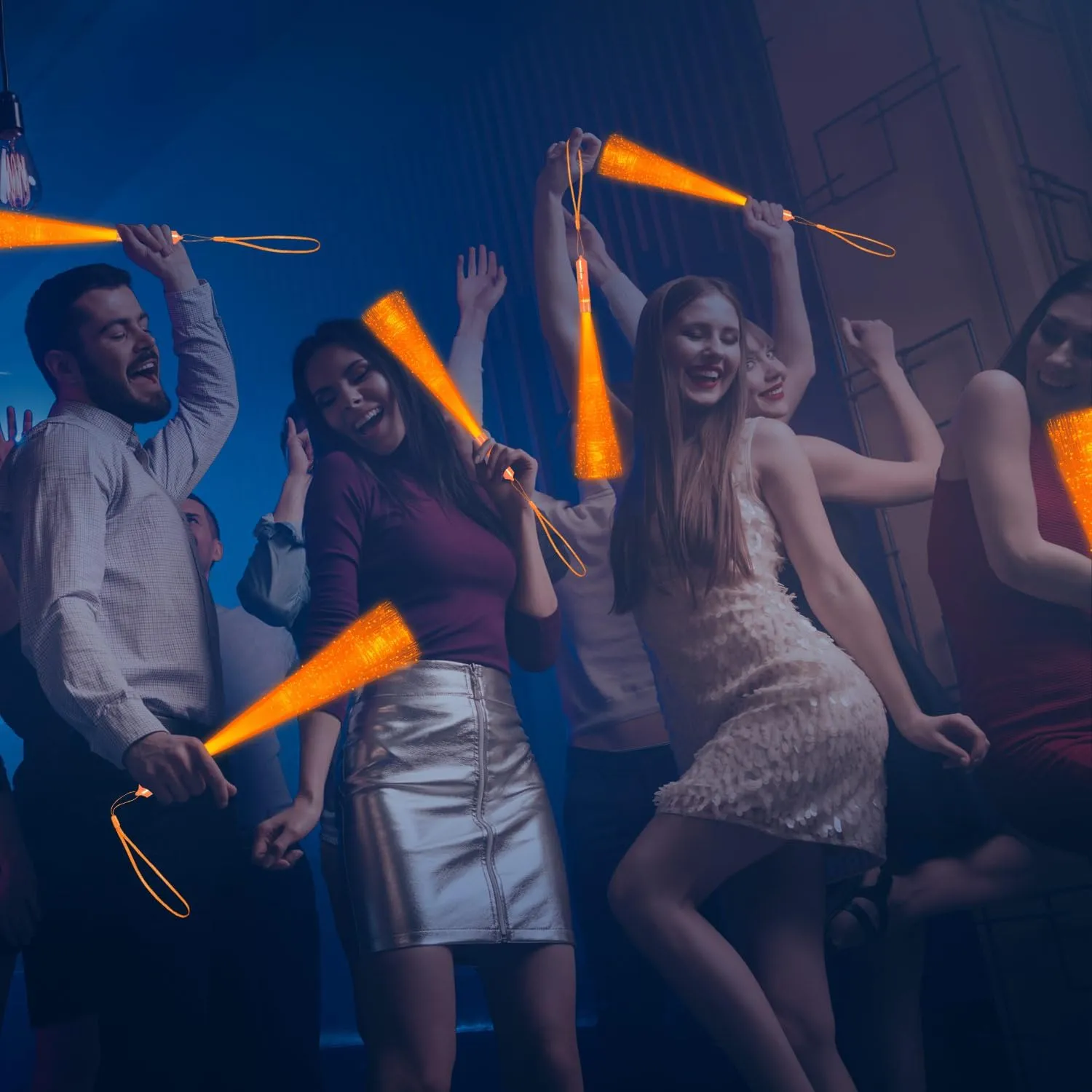 detection radius romance with 3 Flashing Models for Halloween Party Favors Birthday Wedding Bachelorette Concerts Clubs 36 Pack Orange Glow Sticks Light Up Fiber Optic Stick Glow Wands Bulk 