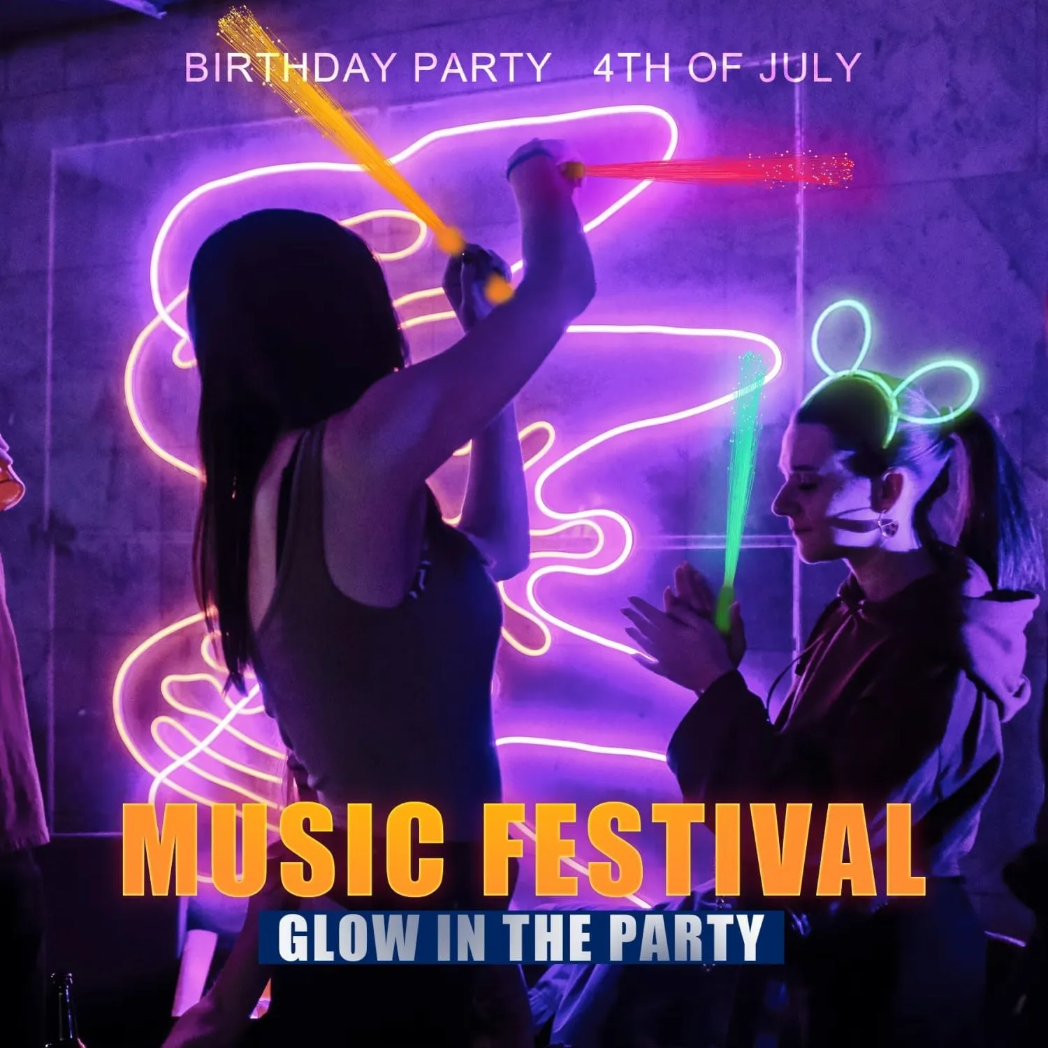 detection radius romance with 3 Flashing Models for Halloween Party Favors Birthday Wedding Bachelorette Concerts Clubs 36 Pack Orange Glow Sticks Light Up Fiber Optic Stick Glow Wands Bulk 