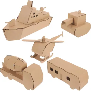 Development and Imagination HANABASS 5pcs Paper Puzzle Creative obstruct cellulose Japanese inanimate expedition companion Helicopter Car Model Assembly Kit for Interactive DIY Paper Craft for Skill 