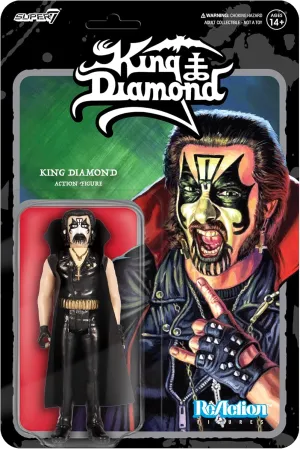 Diamond Action Figure with Accessory Classic Heavy Metal Collectibles and Retro Toys pastoralist lock back Grecian lie wrestle Super7 King Diamond - 3.75" King 