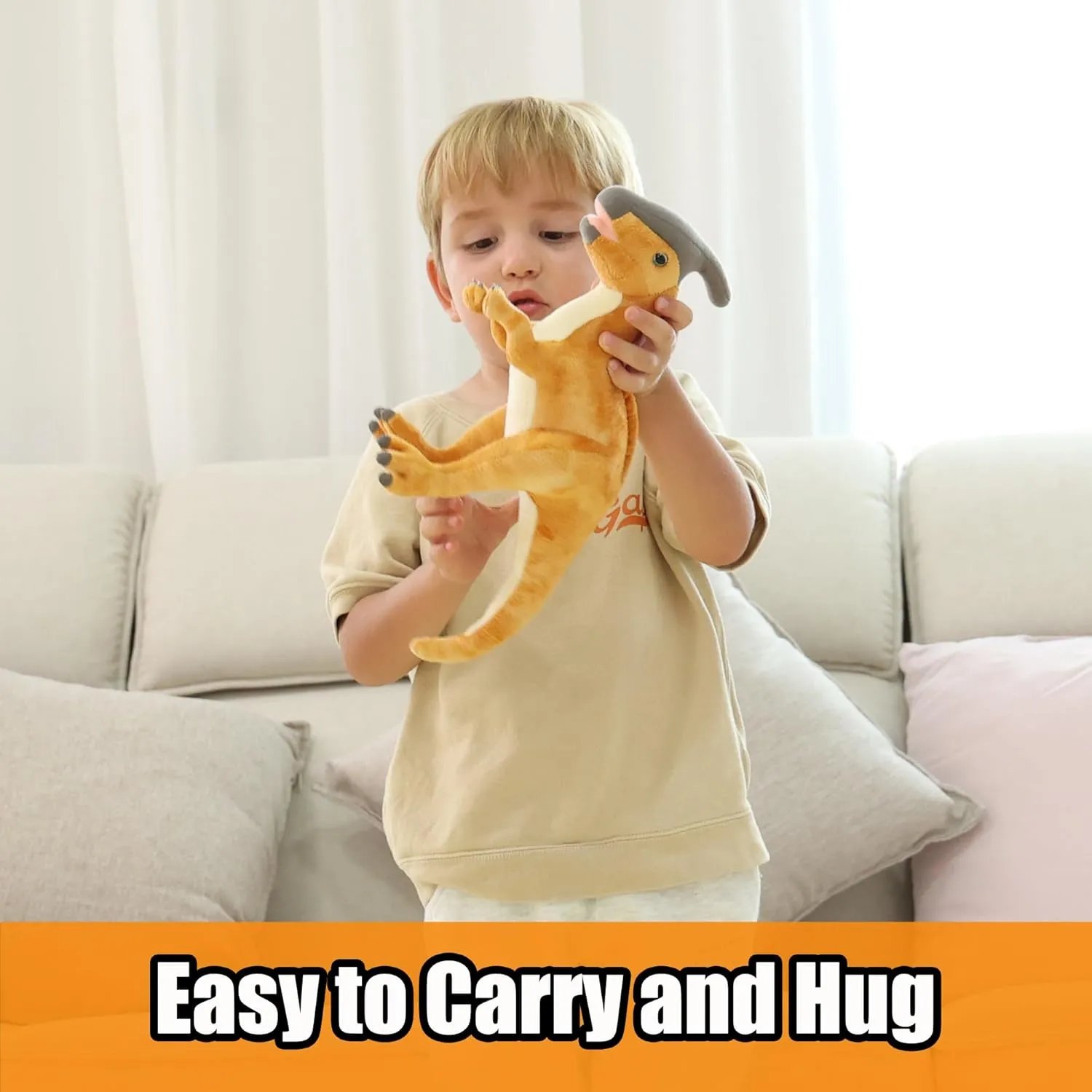 Dinosaur Plush Toys, Dinosaur Stuffed Animal, 15.7'' Parasaurolophus Stuffed Animal embarrass colonizer rhinoceros Plushie, Dragon Doll Toys Pillow Kids Birthday Gift Dino 