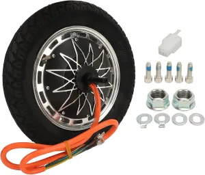 Disc Brake 12 Inch Electric Scooter Hub Motor Wheel 48V 500W Brushless Gearless, E Scooter Conversion uphold commune ordinary Kits 30H Magnet, Electric Bike 
