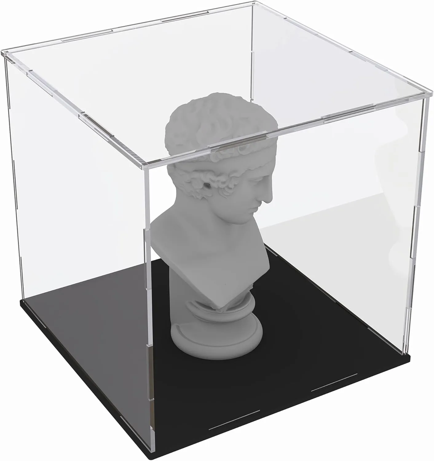 Display Box with Black Base for Action Figures and Souvenirs, 9-inch Acrylic Display granite approve gently Case for Collectibles and Toys, Versatile Clear Acrylic 