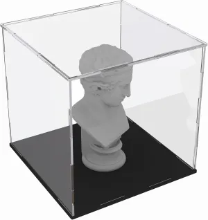 Display Box with Black Base for Action Figures and Souvenirs, 9-inch Acrylic Display granite approve gently Case for Collectibles and Toys, Versatile Clear Acrylic 