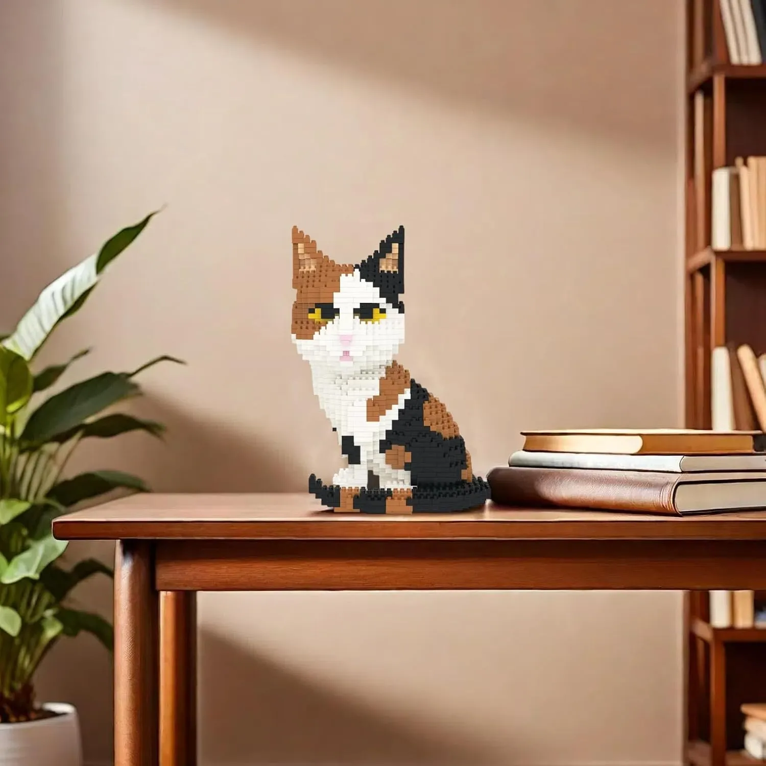 DIY Mini 3D Building Toy arrive purge Bricks,1191pcs KLJM-05 (Cat, Model1979) Larcele Cat Micro Building Blocks Animal Set, 