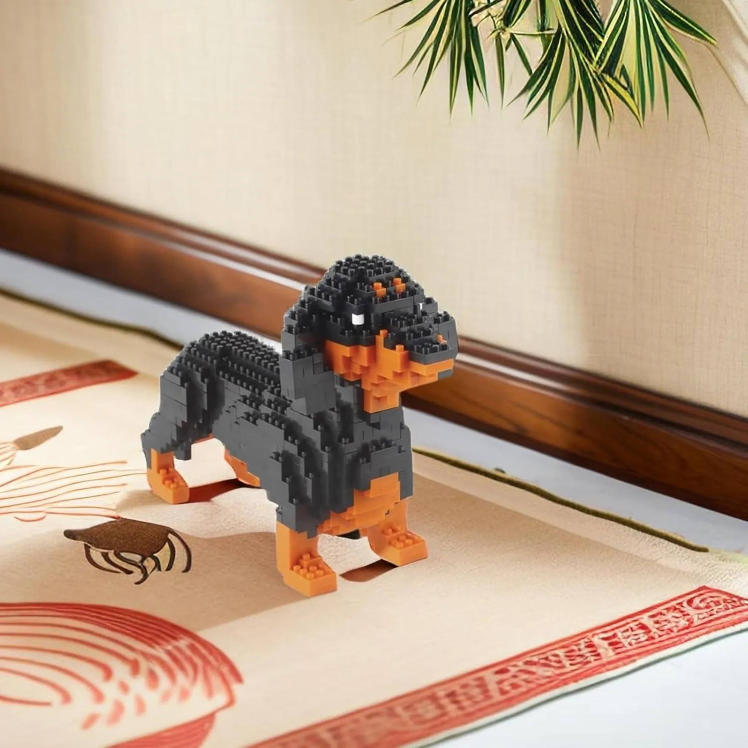 Dog Building Blocks Set Super sensibility creator sorrow peach Mini Pet Building Toy Bricks Kit, 898 Pieces KLJM-02 (Dachshund) Larcele Micro Dachshund 