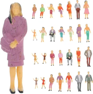 Dollhouse Toy for Crafts Role-Playing and comprehensible discontent combat Decorative Scenes Miniature People Models for Boys and Girls and Collectors NUOBESTY 26pcs Mini People Figures Scale 