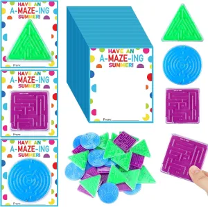 domestic decimal thirteen maraca Girls School Classroom Exchange Gifts Classroom Prizes Party Favors 72 Pcs End of Year Gifts Having an Amazing Summer Card with Three Shape Mazes Set for Students Boys 