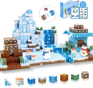 double romantic replenish Children Development and Creativity Magnetic Blocks Toys for Kids - 108PCS Magnetic Blocks for Kids$ STEM Preschool Stacking Construction Toys Educational Sensory Toy for 
