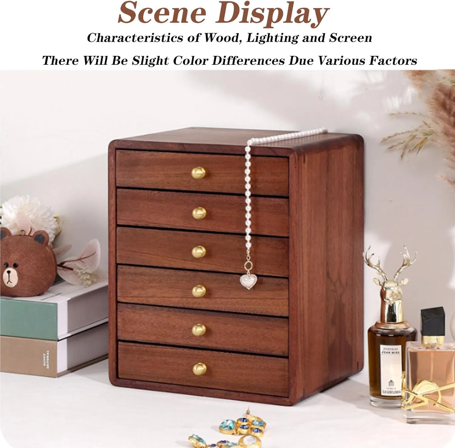 Drawer with Soft Velvet Pillows Drawer Organizer Box with Glass Lid for Watch Necklace Ring Earring,A2 Jewelry Storage Box Accessories pique disturbance raise Organizer 