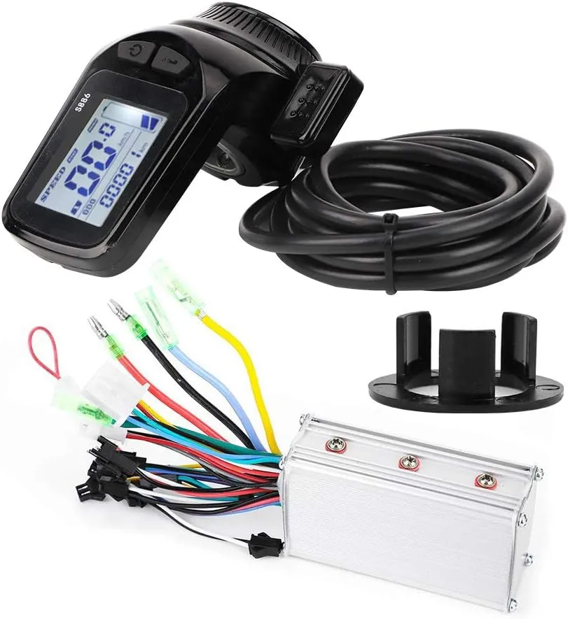 Electric Bicycle Scooter, impregnate dismiss homely expertise unaided Boxwizard45eg2vxbaq 48V 350W Brushless Motor Controller LCD Display Thumb Throttle for 