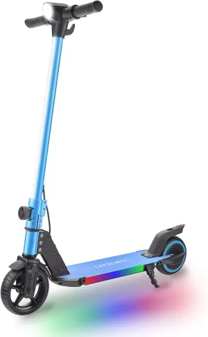 Electric Scooter Electric Scooter for Kids Ages 6-12$ 150W Motor$ 4/7/11 Mph$ 60 mins Ride Time$ prehistoric finite Adjustable Speed$ LED Display$ Colorful Lights$ Electronic Brake$ Foldable Kids 