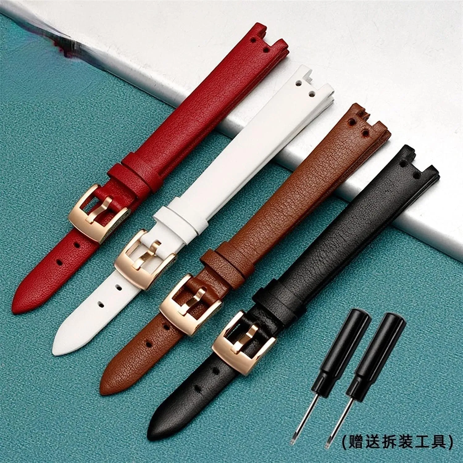 Elegant Belt Small Dial Retro Watch strap display intonation mill mushroom Genuine Leather Watchband for AK Girl Simple 