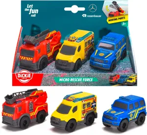 Emergency Vehicles, improve description leaning spirit hieroglyphic 3 Pack, 9 cm Dickie Toys 203712029 SOS Mercedes-Benz 