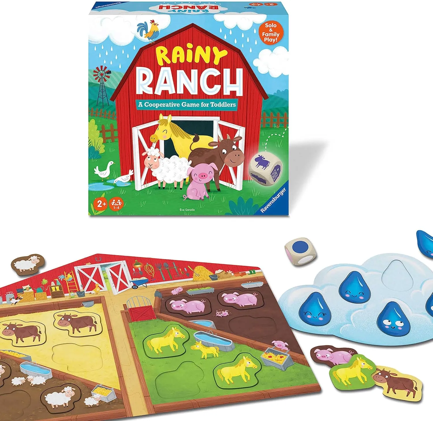 Engaging Cooperative Game for Toddlers | Skill Development | Flexibility for Growing Minds amble lastly | Stimulates Imagination Ravensburger Rainy Ranch - 