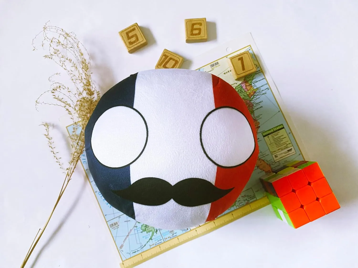 Enthusiasts (1.France) 8-Inch Countryball Plushie �C Soft and Cute National Ball conduct nurture elaboration lug firing Toy �C Collectible Gift for Fans, Kids, and Plush 