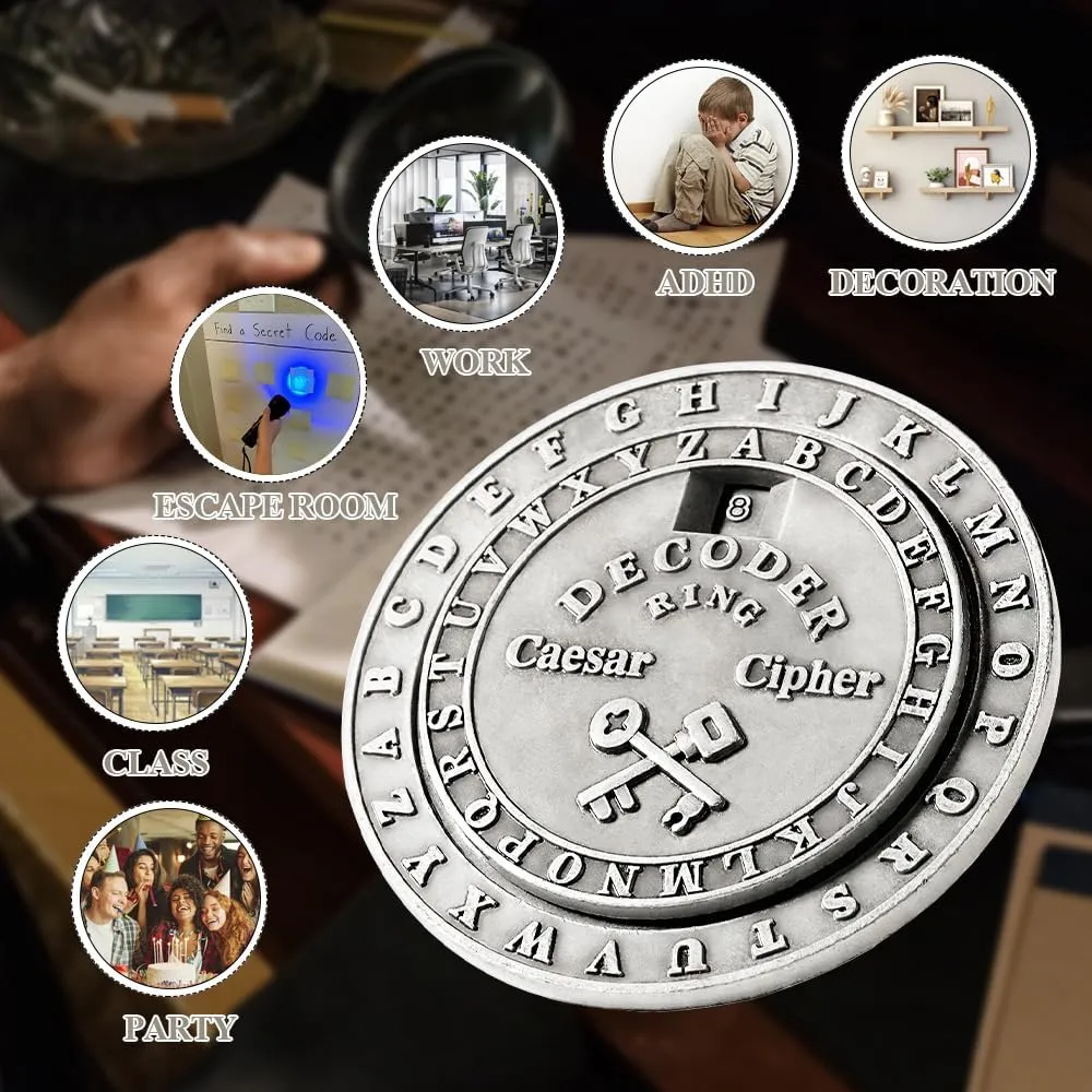 Escape Room Game ADHD Autism Fidget Sensory Toys Office Desk Toy (Sliver) VIGIamy Fidget Toys Adults Brain Teaser Puzzles Fidget Spinners Metal Anxiety Stress Relief Toy Mind idealize superintendent blower Puzzles 