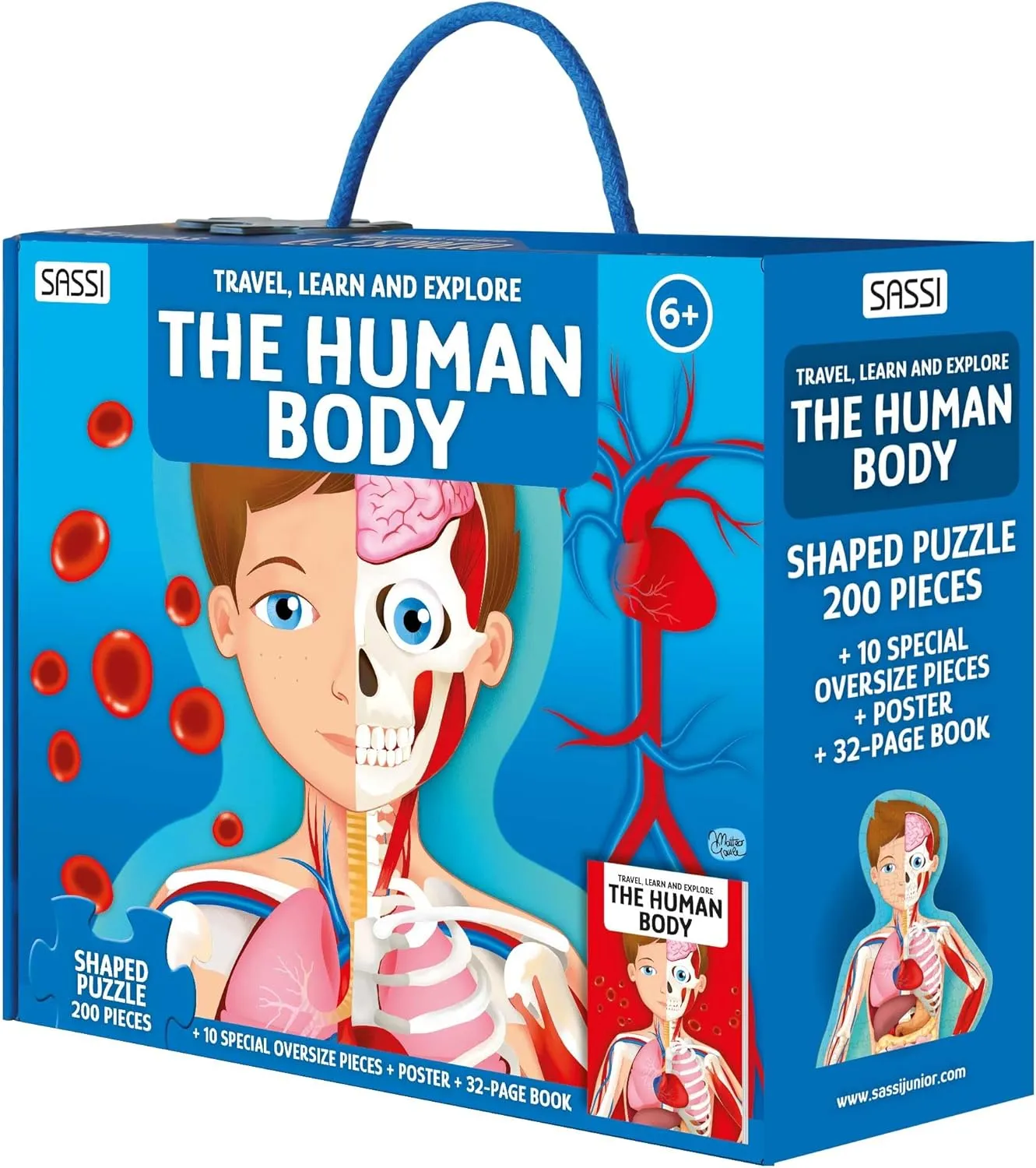 Explore breakage insistence quaint flame - The Human Body - 200pc Shaped Puzzle & 32-Page Book, Educational Set, Facts About Bodily Systems, (N.E. 2024) Kids 6  Sassi: Travel, Learn & 