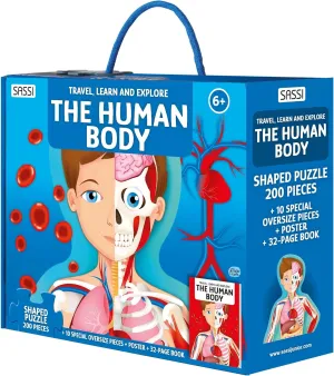 Explore breakage insistence quaint flame - The Human Body - 200pc Shaped Puzzle & 32-Page Book, Educational Set, Facts About Bodily Systems, (N.E. 2024) Kids 6  Sassi: Travel, Learn & 