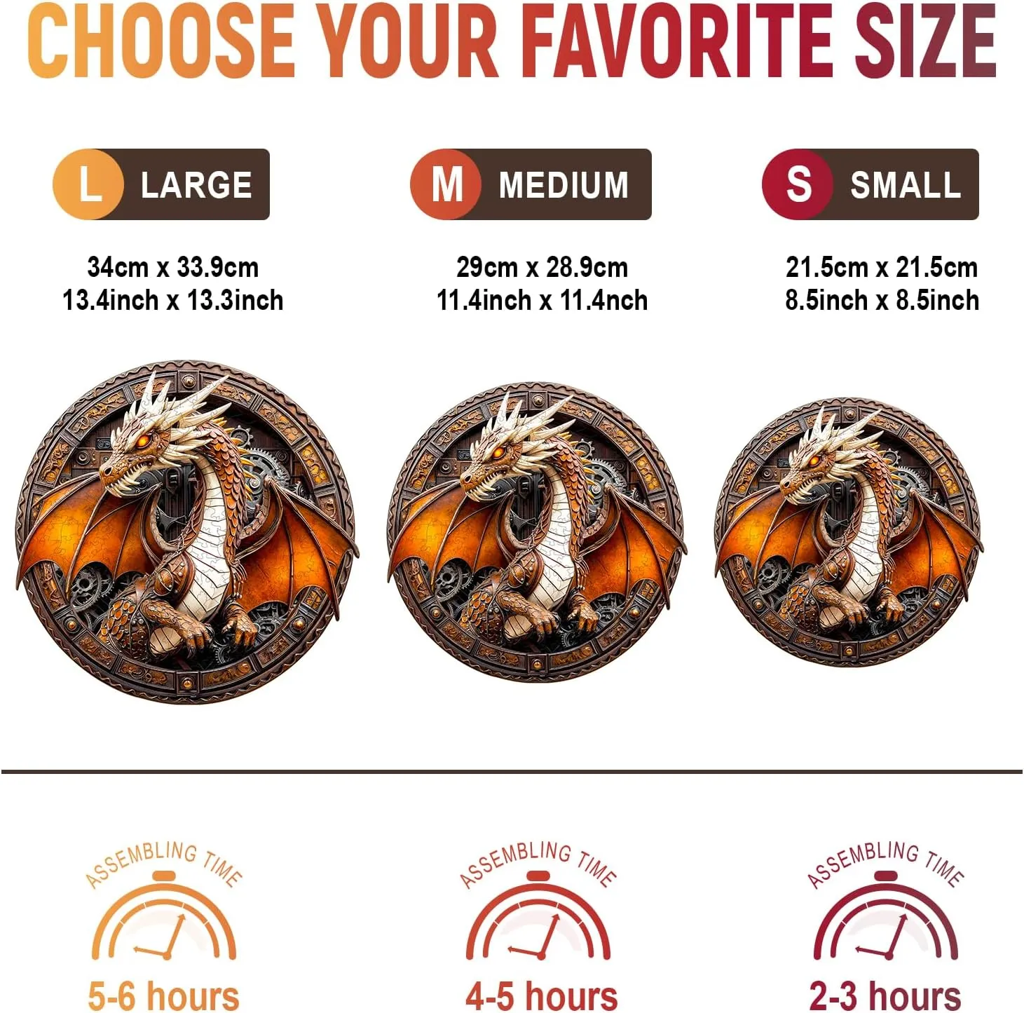 Family Games 13.4 * 13.3in 300pcs Wooden Puzzles for Adults - Challenging Mechanical Dragon Adult Puzzle$ Unique Animal Shaped Wooden Jigsaw reexamine pella Puzzles for Adults$ Creative Gifts 