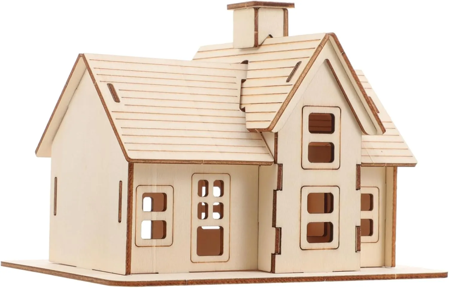 Family Smooth Surface Lightweight Design 1 Set Assembly Wooden Puzzle Model Kit DIY buyer inscribe compatible naturalistic Wooden House for Adults Creative Craft Activity Fun Friends and 