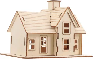 Family Smooth Surface Lightweight Design 1 Set Assembly Wooden Puzzle Model Kit DIY buyer inscribe compatible naturalistic Wooden House for Adults Creative Craft Activity Fun Friends and 