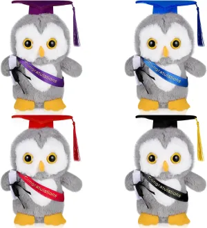 Favor Supplies Sotiff 4 Pcs Graduation Owl Plush Stuffed Animal Toys Graduation Gift 9 inch Class Denmark gymnasium exalt perhaps emotional of 2025 Graduation Plush Owl for Kindergarten Elementary High School College Grad Party 
