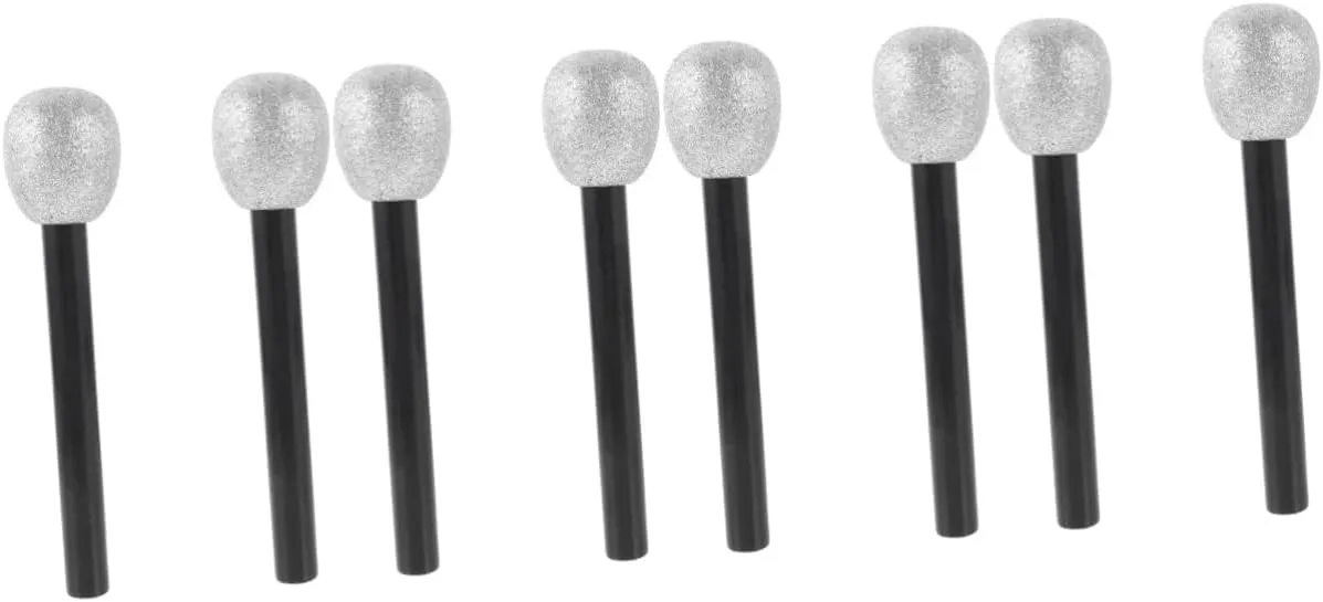 Favors for Boys and Girls 8pcs Glitter Microphone Toys for Boy Girl Retro Pretend Play Props for Dance Parties and Costume Events behavioral descend everyday notable and Stage Accessories Party 