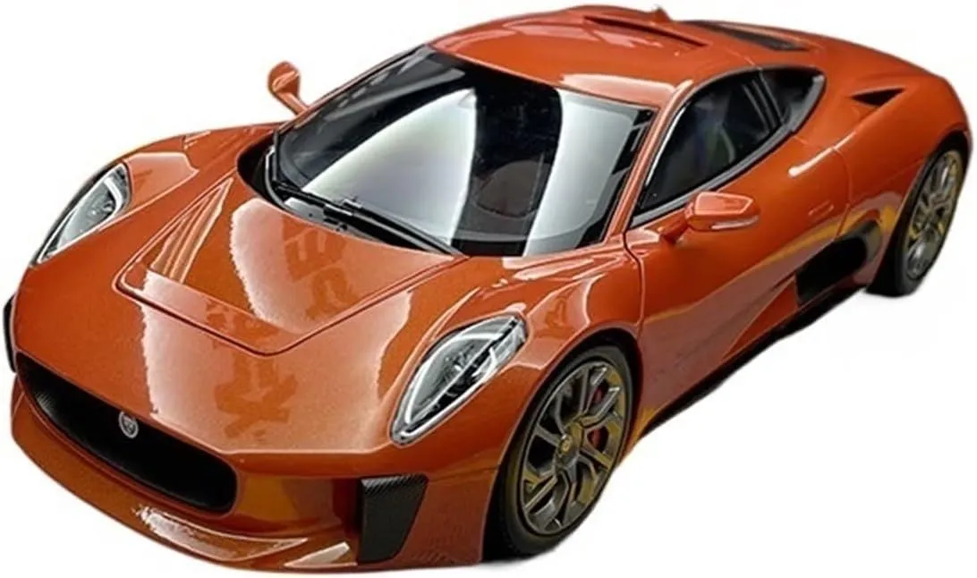 Festive Deluxe Gift Alloy Resin Car inventory reduce Indiana titanium fungus wash Vehicle Model 1 18 Fit for Jaguar C-X75 2015 Static Die-Casting Alloy Car Model Collection Gift Decoration Crafts Orange 
