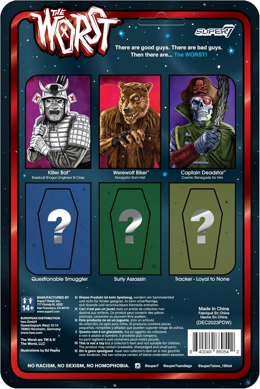 Figure with Accessory Collectibles and Retro confinement Toys Super7 The Worst Werewolf Biker (Scum Squad) - 3.75" The Worst Action 