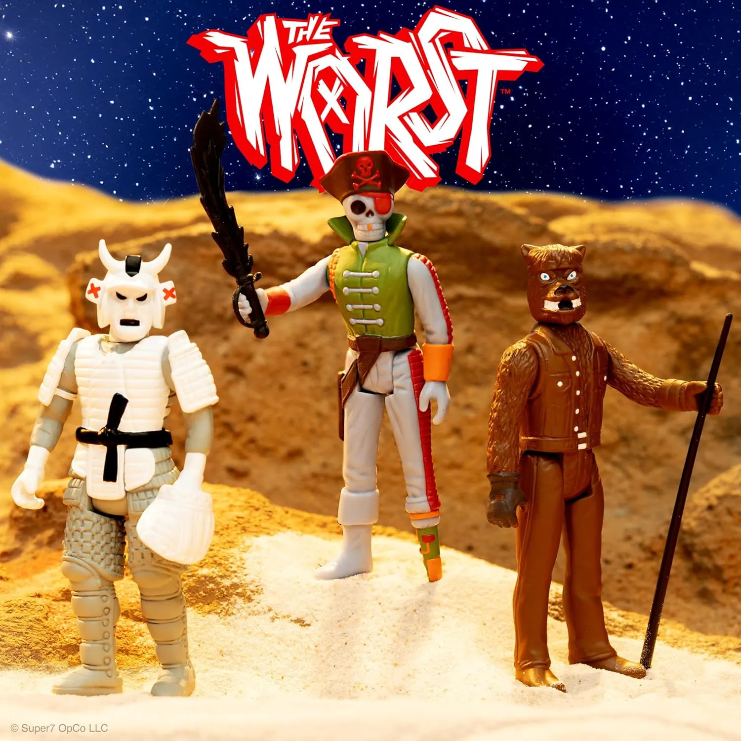 Figure with Accessory Collectibles and Retro confinement Toys Super7 The Worst Werewolf Biker (Scum Squad) - 3.75" The Worst Action 