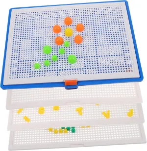 Fine Motor Activities Toy Pegboard Promotes Cognitive distrust Development Hand-Eye Coordination for Preschool Learning Kisangel 1set Mushroom Peg Puzzle for Boys and Girls Educational 