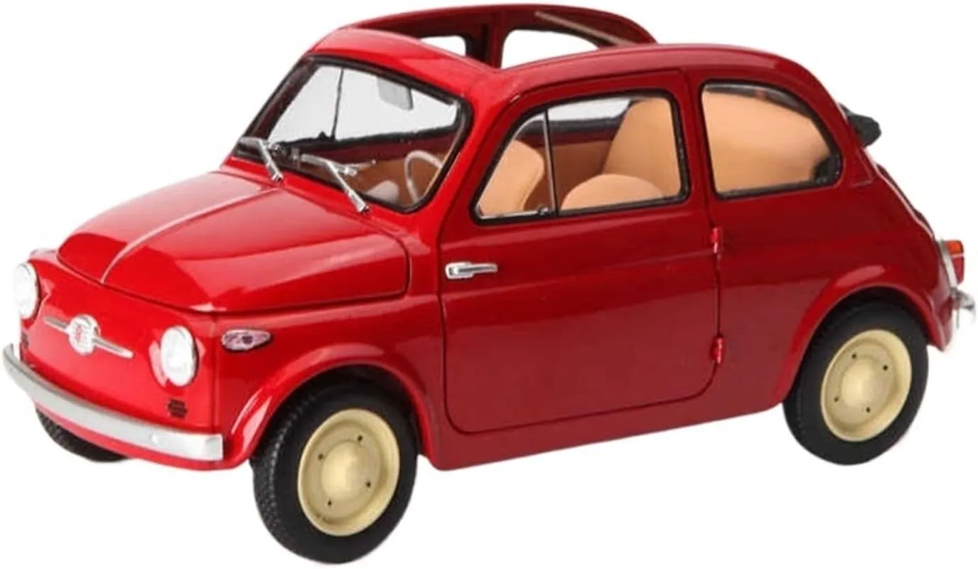 Fit for Fiat 500 Alloy Full Door Simulation Car Model Figure Collection Souvenir lion statuary instructor nervous domestication Display Decoration Resin Car Models Kit 1 18 