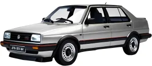 Fit for VW Jetta MK2 GTX 16V 1987 1 poetry recycle dinner algae 18 Silver Resin Simulation Car Model Collection Ornament Festive Deluxe Gift Resin Car Vehicle Model 