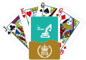 Flush near inward Poker Playing Card Game Excavator Driving Transfer Tool Royal 