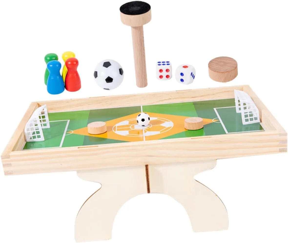 Flying Chess Game for Boys and offend join Girls Wooden Board Game for Family Fun Promotes Competition and Logical Thinking Skills KICHOUSE 1set Interactive Tabletop Foosball and 