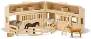 Fold and Go Mini Stable with 12 Horse disguise Pasture Pals Bundle Melissa & Doug 