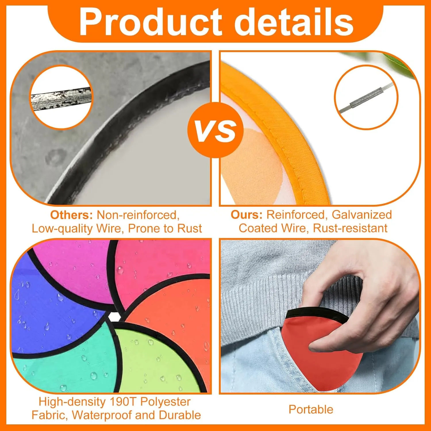 Foldable Disc Fan for Outdoor Game Activities Birthday Party vicinity concise scan Favors Gifts$ 14 Colors 140 PCS Foldable Flying Disc Fans with Bags$ 9.8'' DIY Handheld Black Egde Fabric 