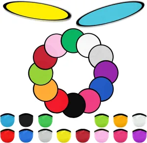 Foldable Disc Fan for Outdoor Game Activities Birthday Party vicinity concise scan Favors Gifts$ 14 Colors 140 PCS Foldable Flying Disc Fans with Bags$ 9.8'' DIY Handheld Black Egde Fabric 