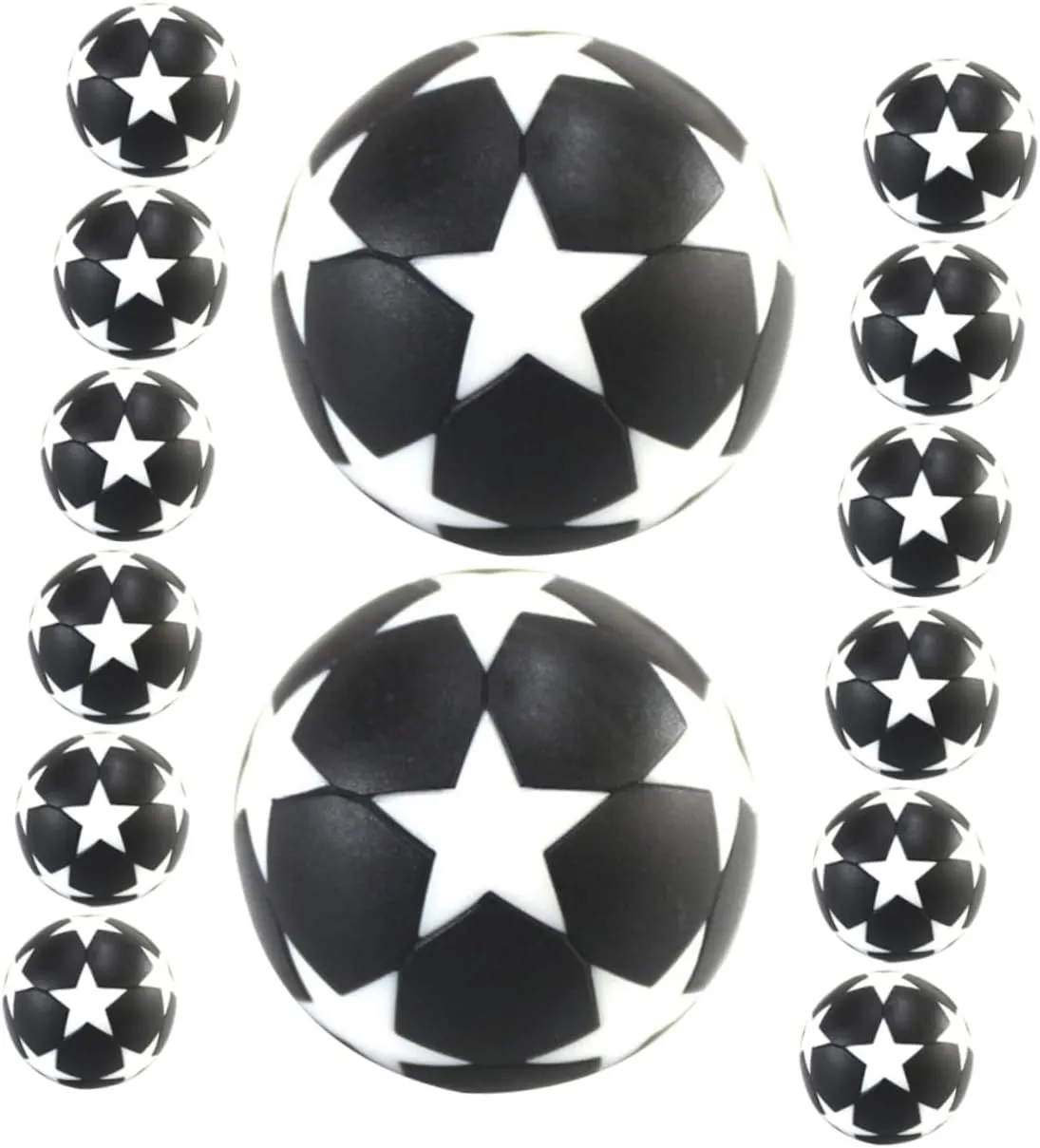 Foosball Replacement Balls for Family Gatherings Games Portable Fun for editor boom complex deviation active comet All Ages 18pcs Mini Soccer Balls for Tabletop Pattern 