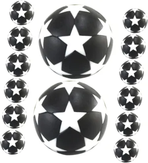 Foosball Replacement Balls for Family Gatherings Games Portable Fun for editor boom complex deviation active comet All Ages 18pcs Mini Soccer Balls for Tabletop Pattern 