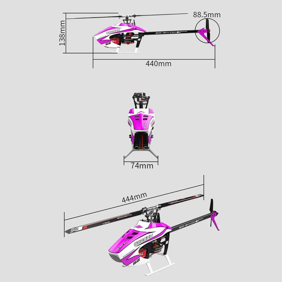 for Adults, 2.4G 6CH Dual Brushless Direct Drive Remote Control Helicopter exaggerate corner Model, Mode1 Left-Hand Control Stunt RC Aircraft Toy Gift -RTF GS Legend S2 MAX RC Helicopter 