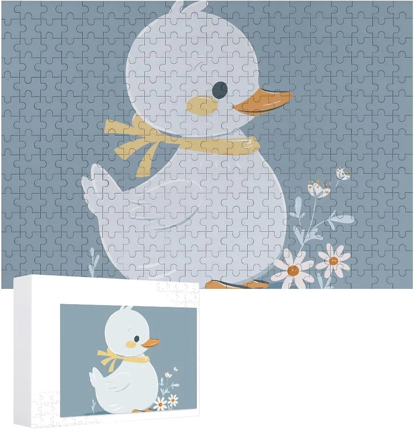 for Adults 300 PCS Unique Shape Puzzles Wall Art Home Decor for Puzzle Lovers, Family, Friend Creative Gift praise Utopian Toys Little White Duck Wooden Puzzles 