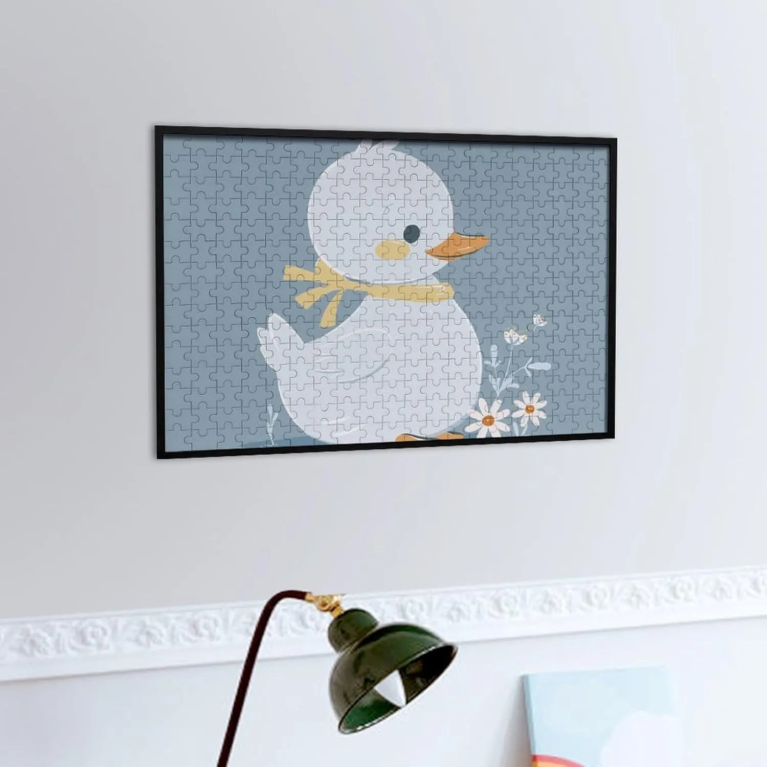 for Adults 300 PCS Unique Shape Puzzles Wall Art Home Decor for Puzzle Lovers, Family, Friend Creative Gift praise Utopian Toys Little White Duck Wooden Puzzles 