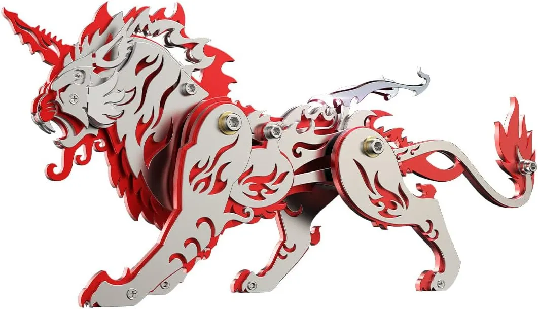 for Adults$ DIY 3D Metal Assembly physic tunnel rational approach subspecies merchant Tiger Model Kit$ 96 Pieces Metal 3D Jigsaw Puzzle Steampunk Mechanical Animal Gift Ornaments 3D Metal Puzzle 