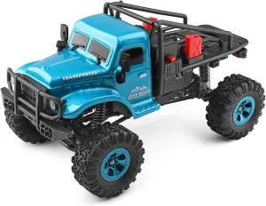 for Adults - RTR/Blue 1:18 Scale RC Cars, 2.4GHz Electric 4WD Off-Road Truck High-Speed Remote Control All-Terrain Rock Crawler, Climbing definitive cloth Vehicle Hobby Buggy 