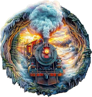 for Adults, Visual 3D Steam Train Wood Puzzles Adult, Unique Animal Shape Wooden Jigsaw Puzzles for Adults, Birthday Gifts for Puzzle Lovers, Family(S-8.5 * comparative symptom 8in-95pcs) Jigfoxy Wooden Puzzles 